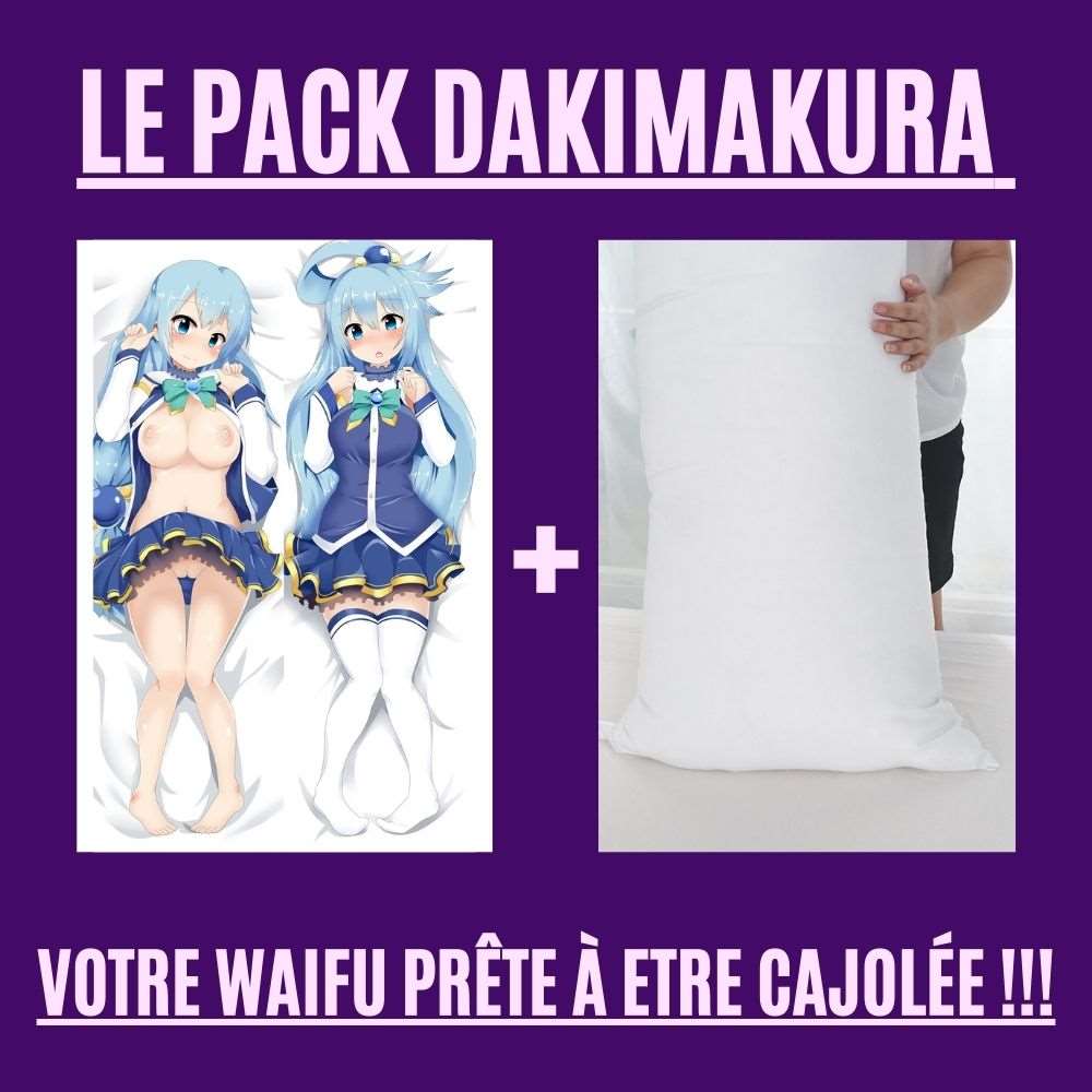 Dakimakura Aqua Uniforme Semi-Nue Avec | WaifuParadise