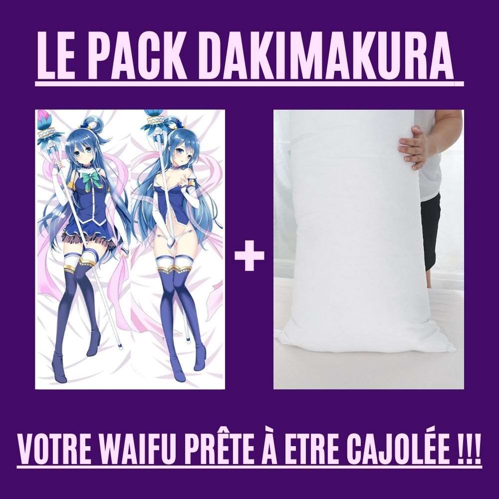 Dakimakura Aqua Uniforme Semi-Nue Avec | WaifuParadise