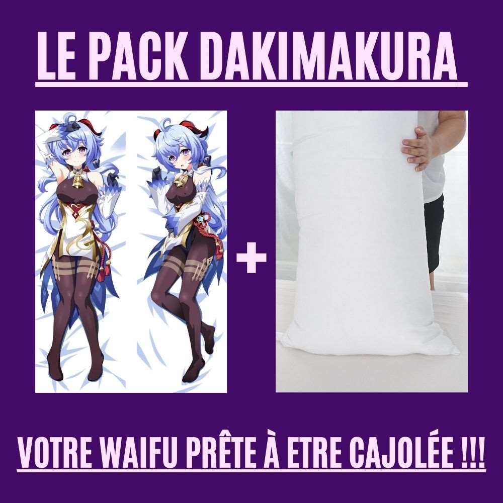 Dakimakura Ganyu Uniforme Avec | WaifuParadise