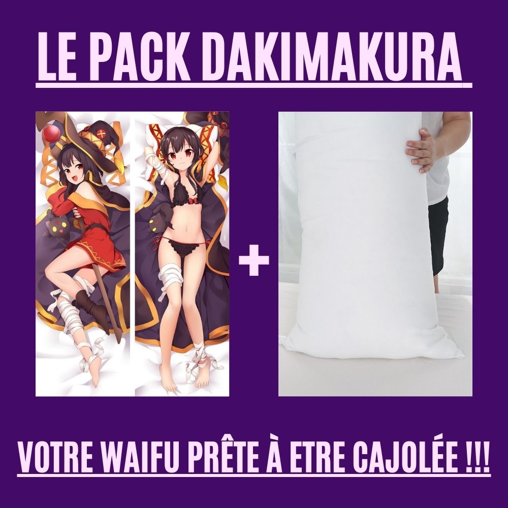 Dakimakura Megumin Uniforme & Sous Vêtements Avec | WaifuParadise