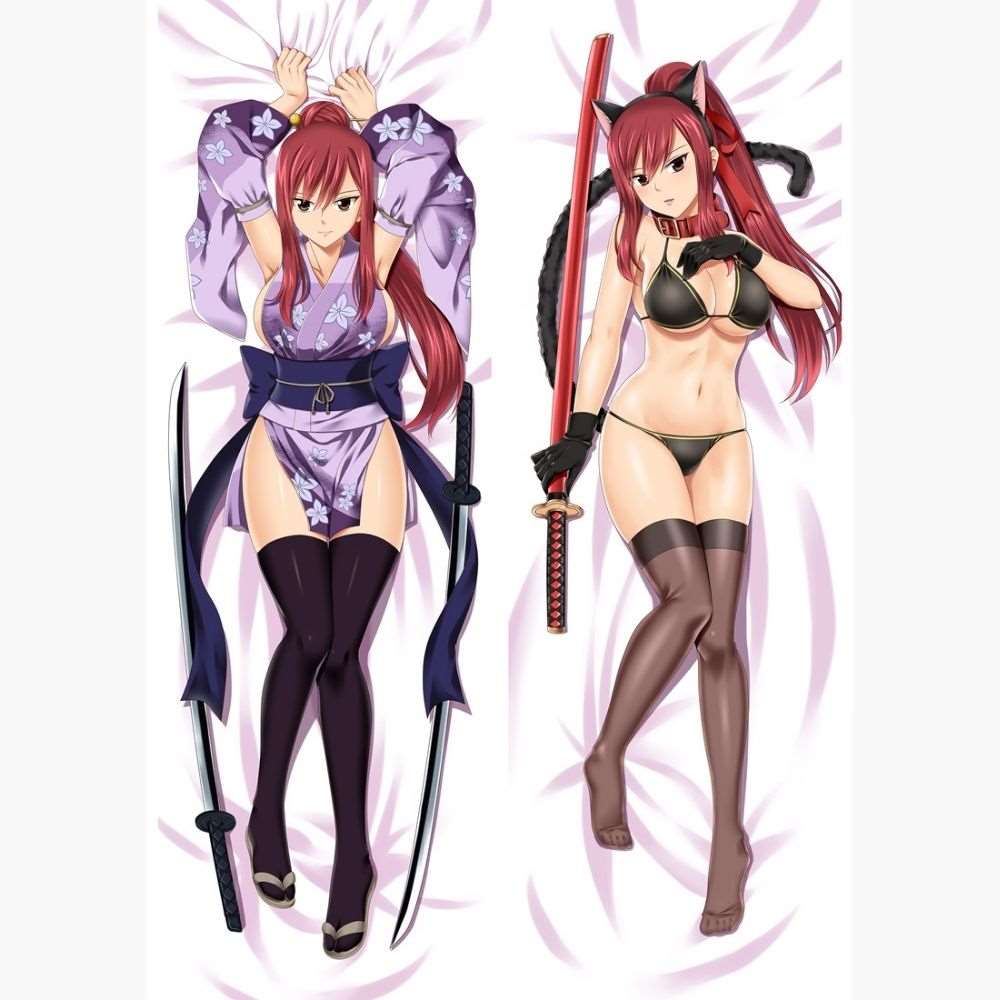 Dakimakura Erza Scarlet Cat Outfit | WaifuParadise